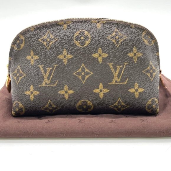 LOUIS VUITTON Monogram Pochette Cosmetic Pouch W/Dust Bag lux141-092425 - Picture 1 of 13
